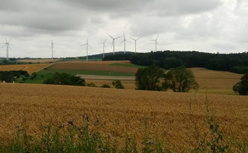 Der Windpark Stetten/Obermögersheim in der Nähe von Gunzenhausen